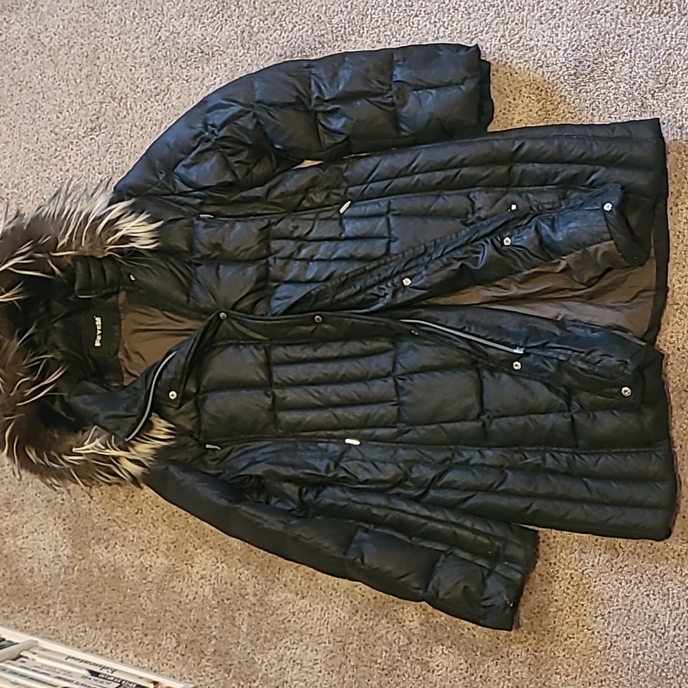 Feyem XL long black down parka